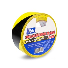 Cinta Delimitadora Amarillo Con Negro 48Mmx20M Tipo 343 Tuk