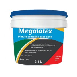 Pintura de Trifásico Vial, Base de Agua Color Azul Ecolatex 3.