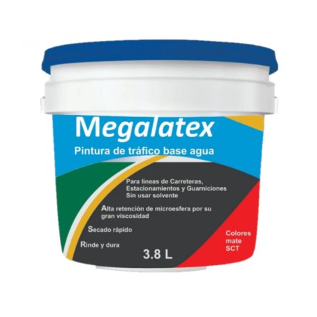 Pintura de Trifásico Vial, Base de Agua Color Azul Ecolatex 3.