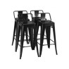 Taburete de bar Costway 61703-CYBK Negro